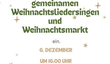 Gemeinames Weihnachtsliedersingen und Weihnachtsmarkt